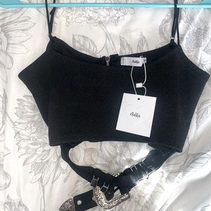 Adika cropped belt tank top